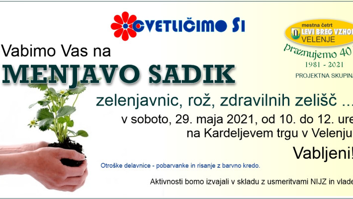 Izmenjava sadik (zelenjavnic, rož, zdravilnih zelišč)