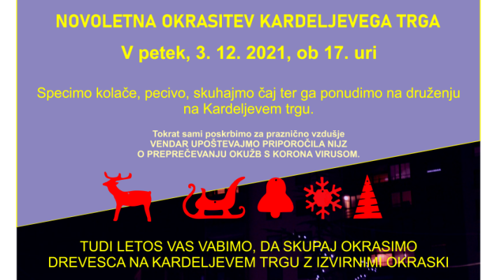 Prižig prazničnih luči - Kardeljev trg (2021)