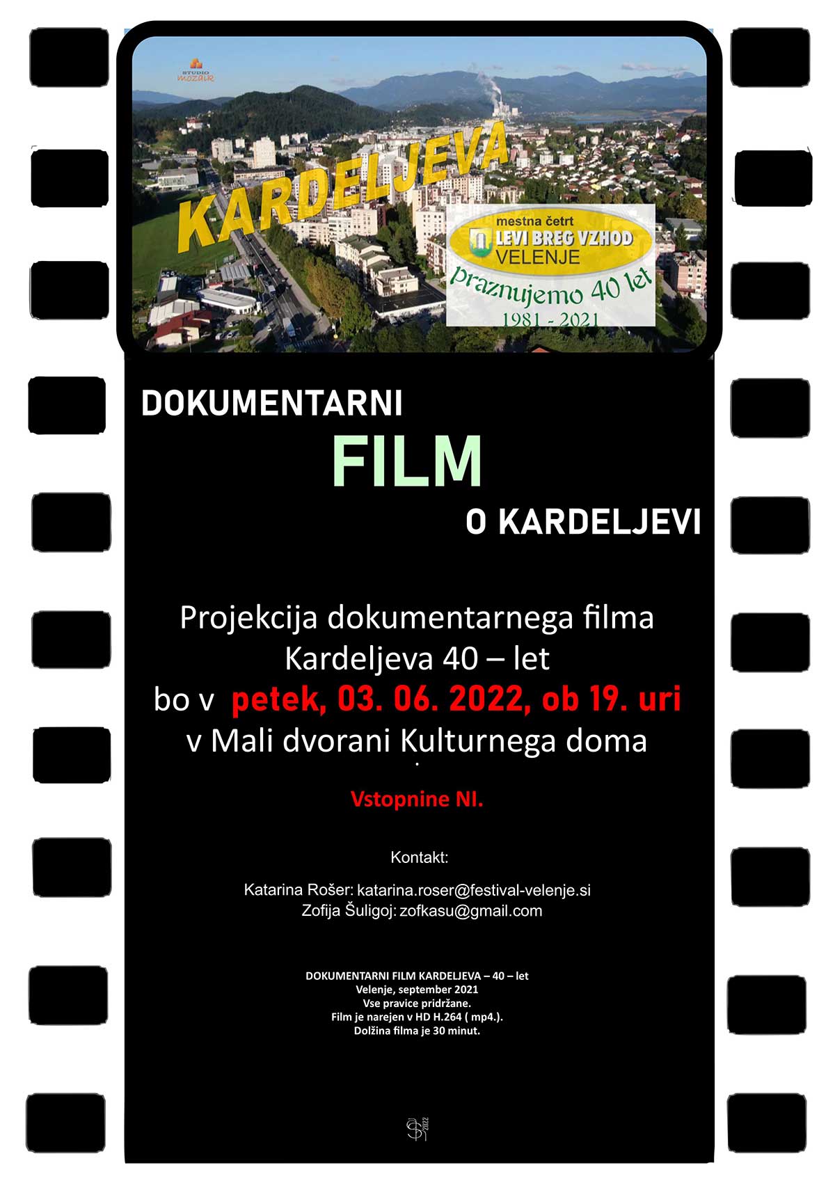 Vabljeni na projekcijo dokumentarnega filma "Kardeljeva 40 - let"