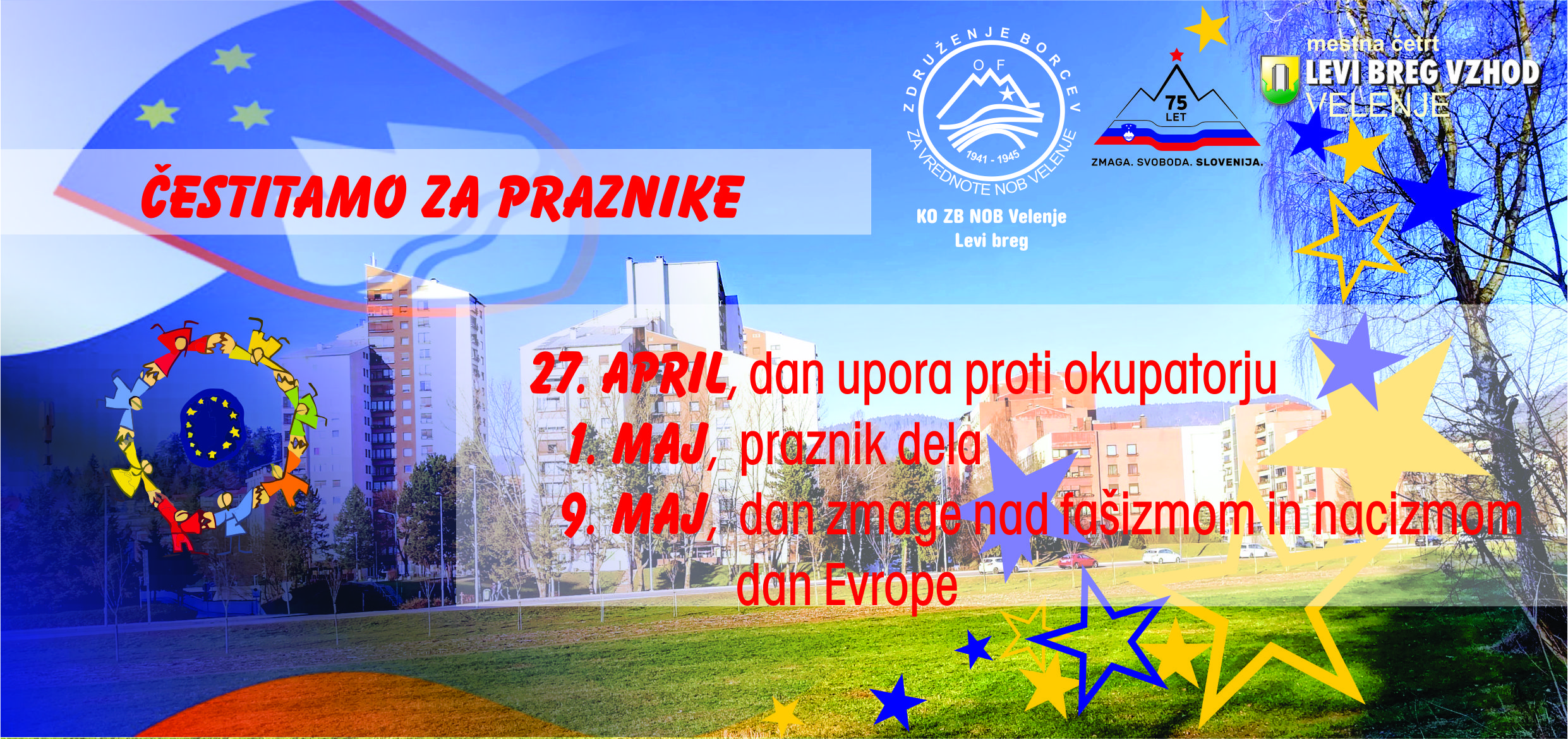 Čestitamo za praznike (27.4., 1.5. in 9.5.) | 2020