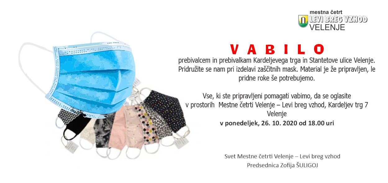 Vabilo na sodelovanje pri izdelavi mask
