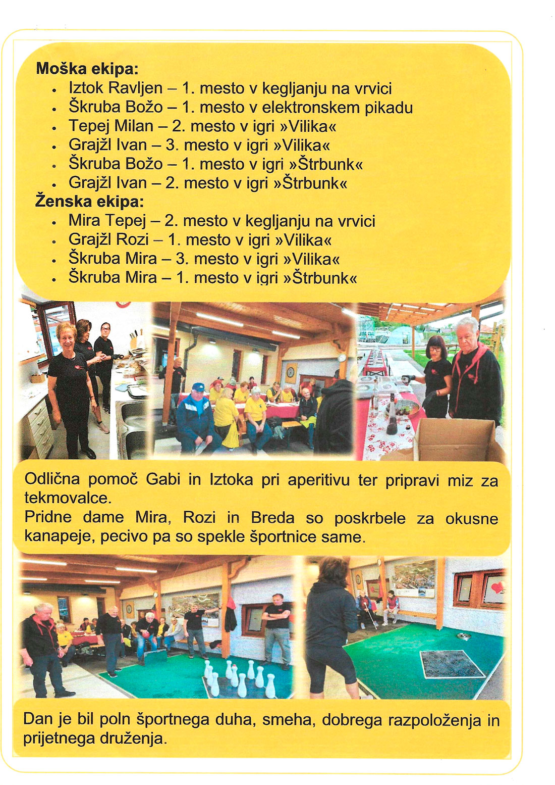 Športno tekmovanje KS MO Velenje